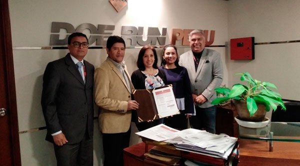 Mining company Doe Run Perú signed membership with The Chamber of Mines