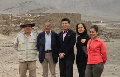 The Chamber of Mines of Peru attending event at archaeological site